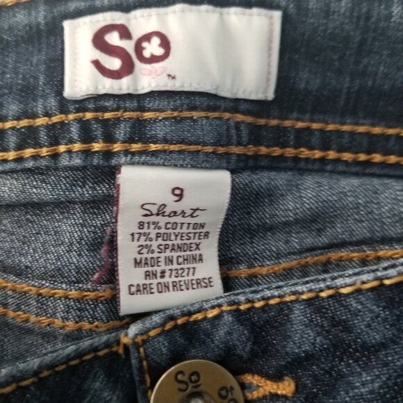 SO Jeans Mid Rise Denim Women's Size 9 Short - Picture 2 of 4